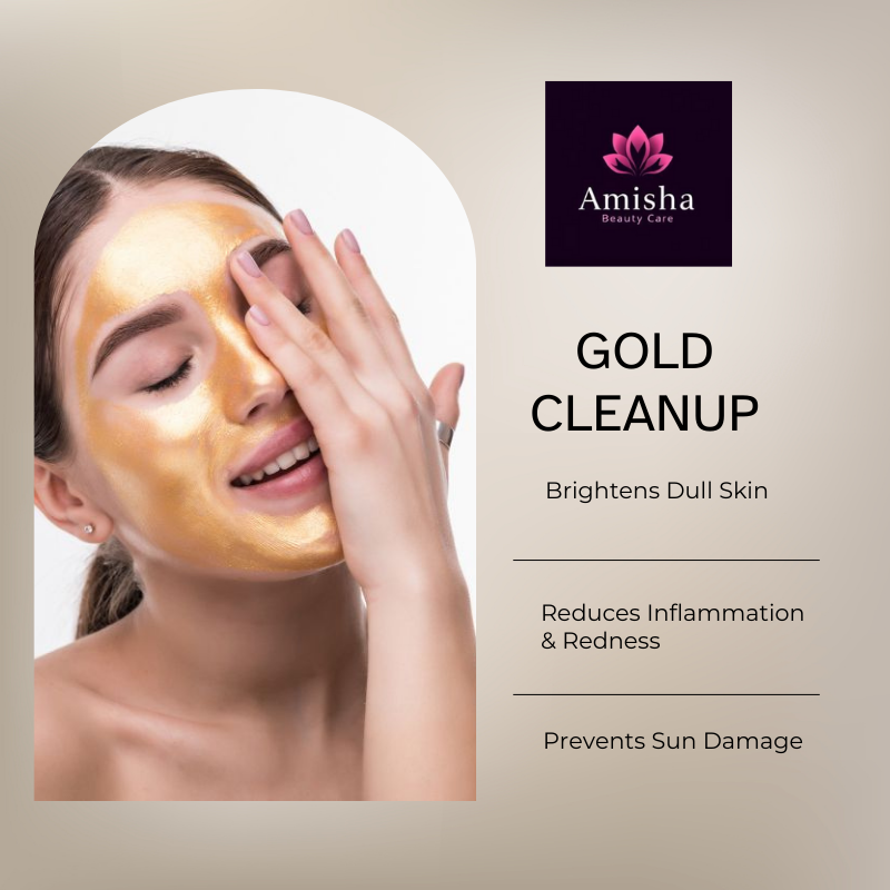 GOLD cleanup in agra at amisha beauty care