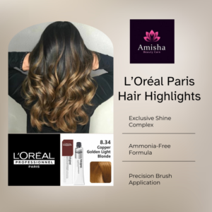 loreal professional hair highlighting in agra at amisha beauty care
