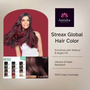 streax global hair color in agra at amisha beauty care