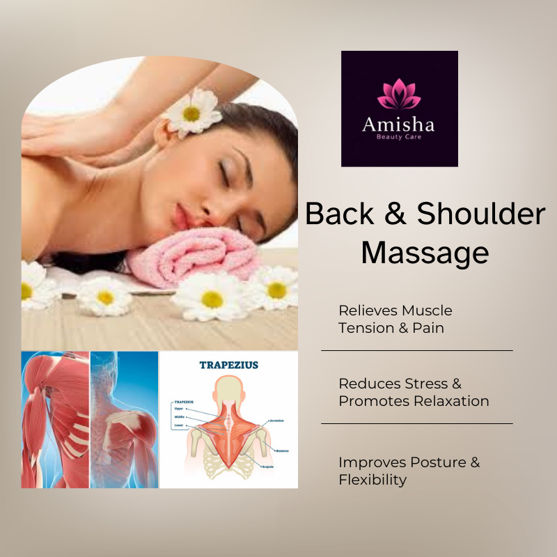 back and shoulder massage in agra at amisha beauty care and amisha makeover
