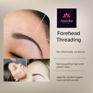 forehead threading in agra at amisha beauty care and amisha makeover salon in agra